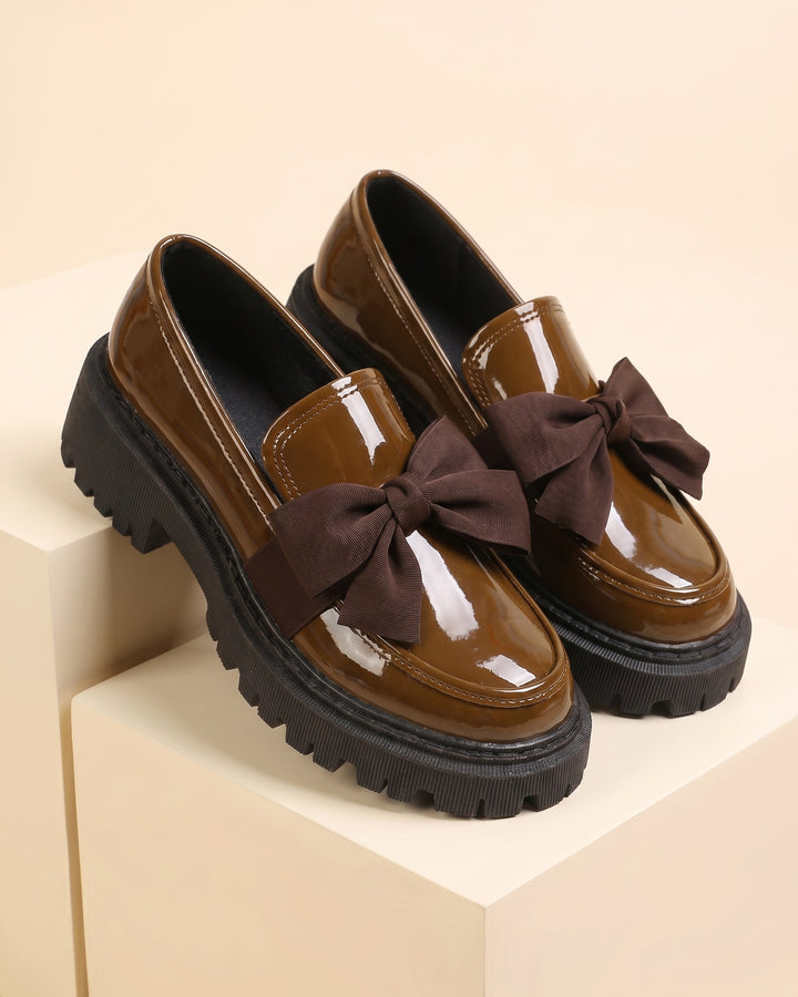 Eugenia Patent Bow Loafers