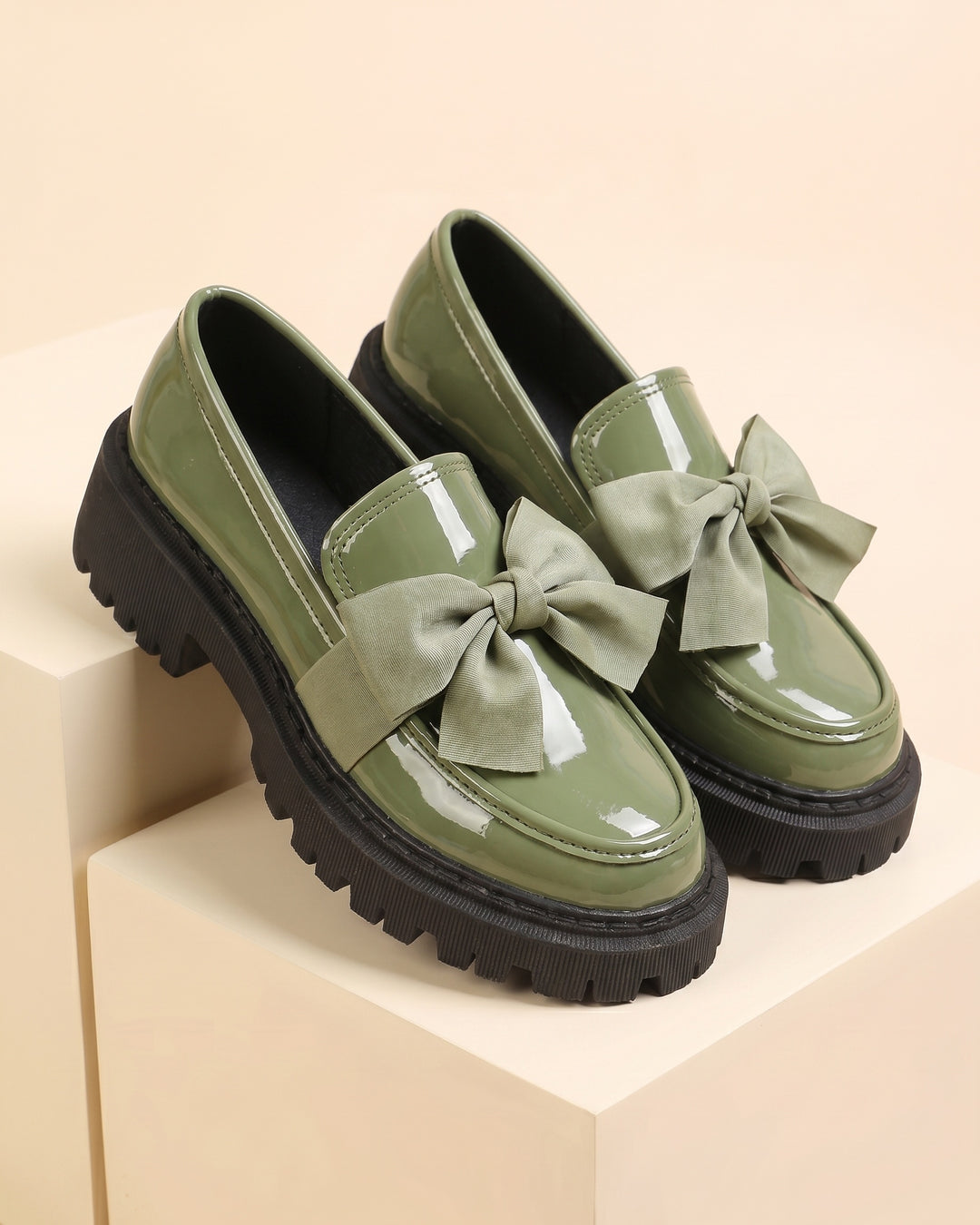 Eugenia Patent Bow Loafers