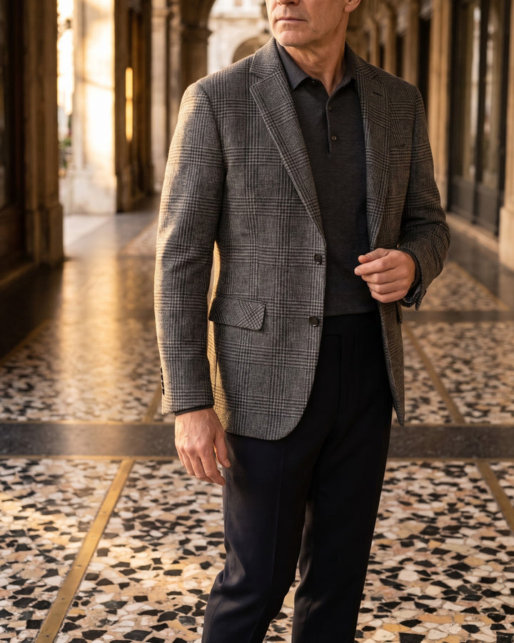 Giovanni Wool Glen Plaid Blazer