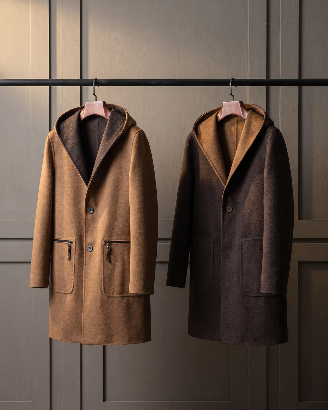 Giacomo Wool Reversible Hooded Coat