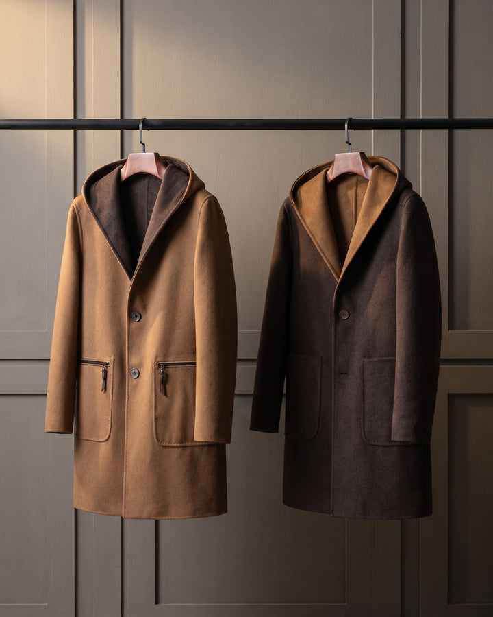 Giacomo Wool Reversible Hooded Coat
