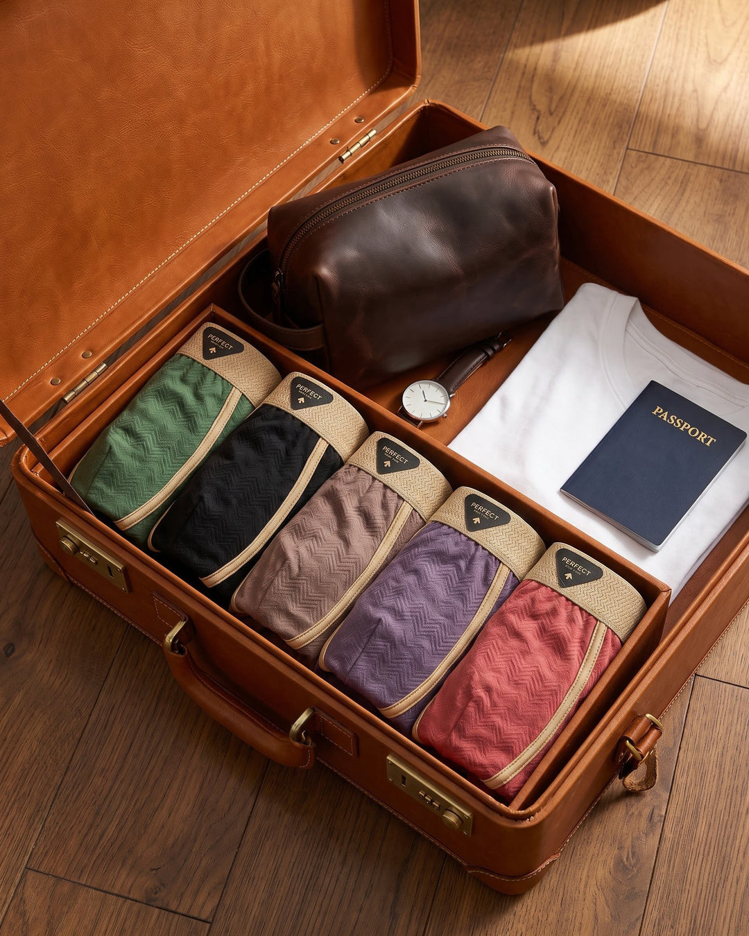 Vincenzo Chevron Cotton Trunks