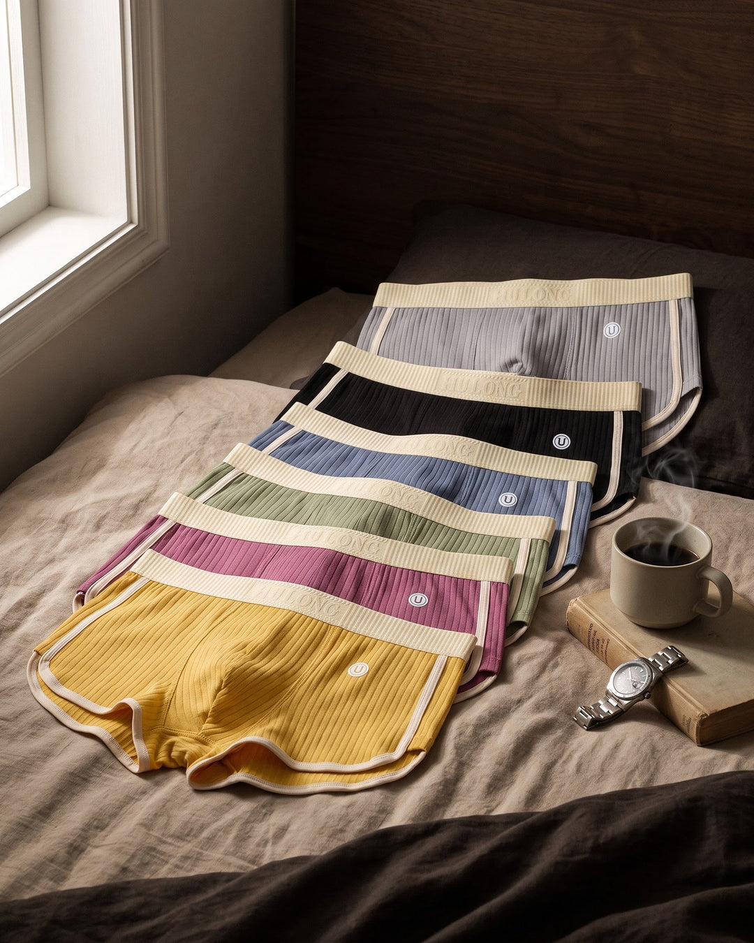 Matteo Cotton Ribbed Trunks
