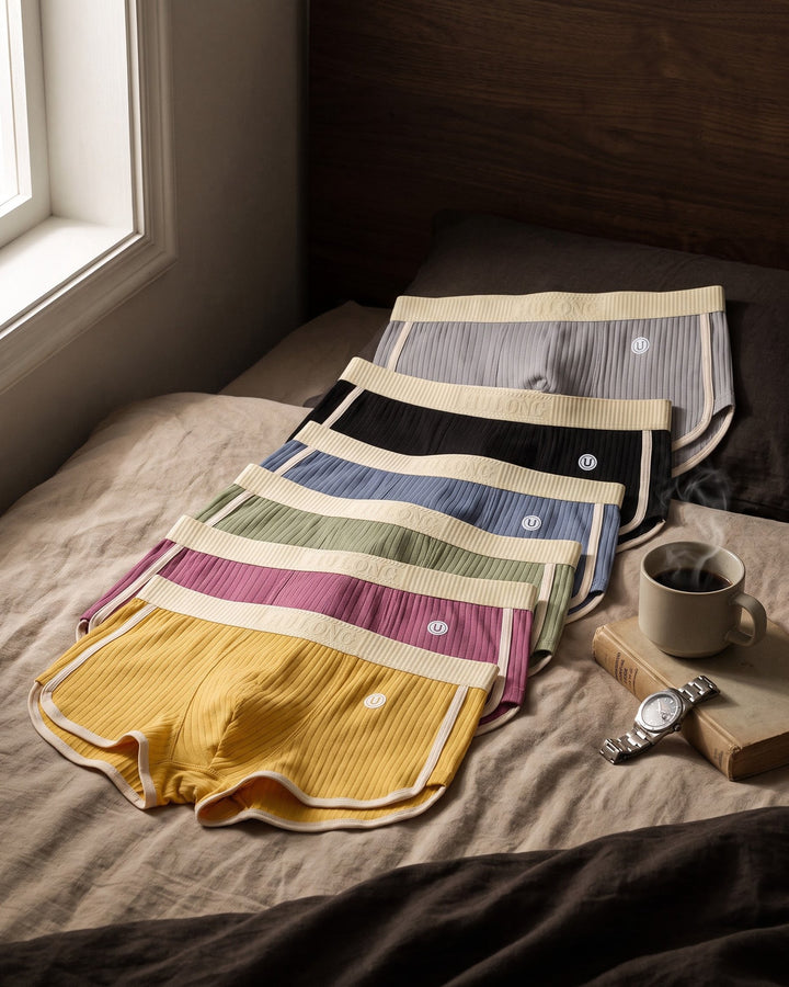 Matteo Cotton Ribbed Trunks