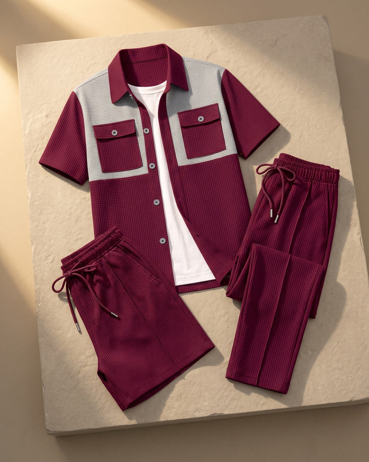 Giorgio Waffle-Knit Coordinate Set
