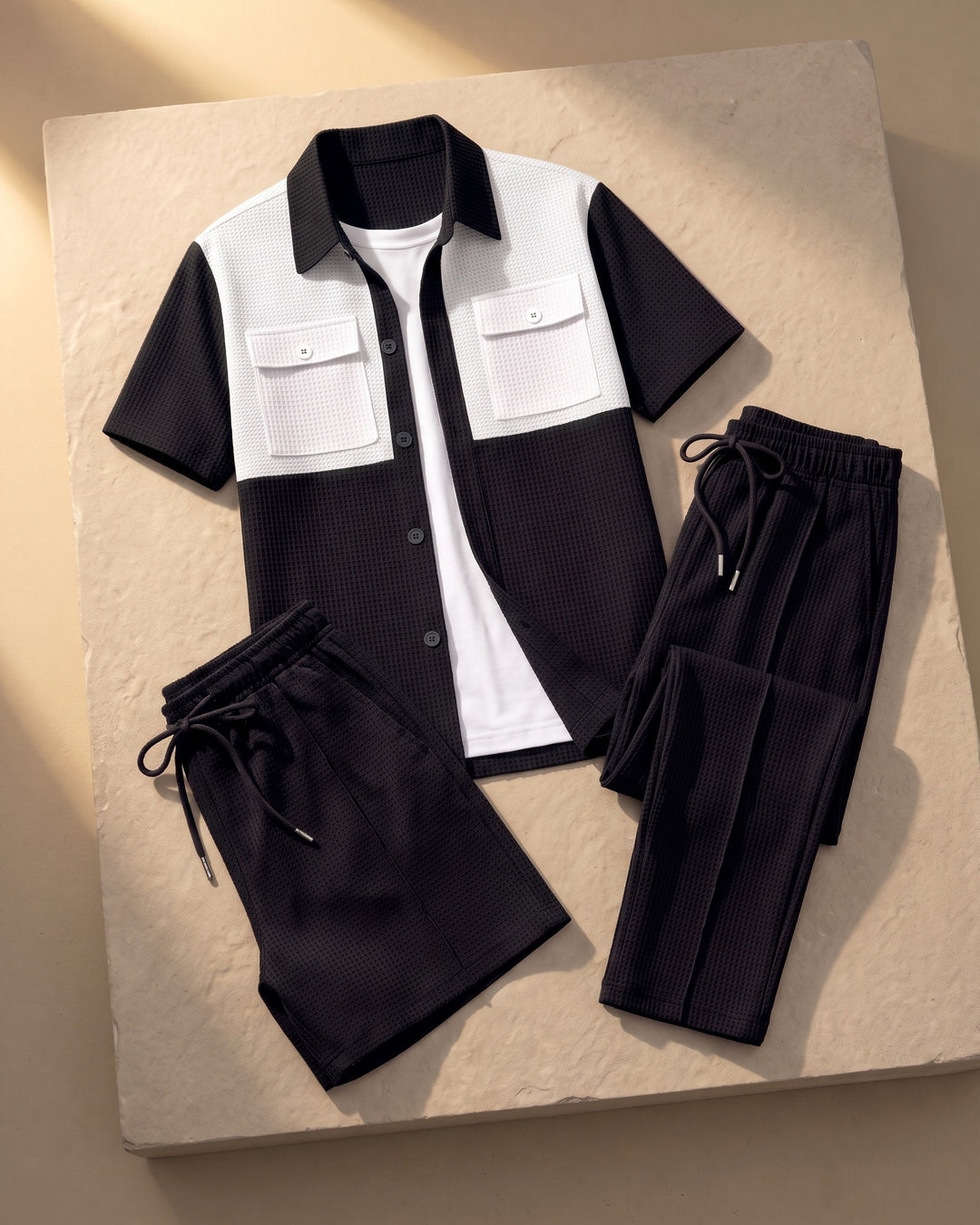 Giorgio Waffle-Knit Coordinate Set