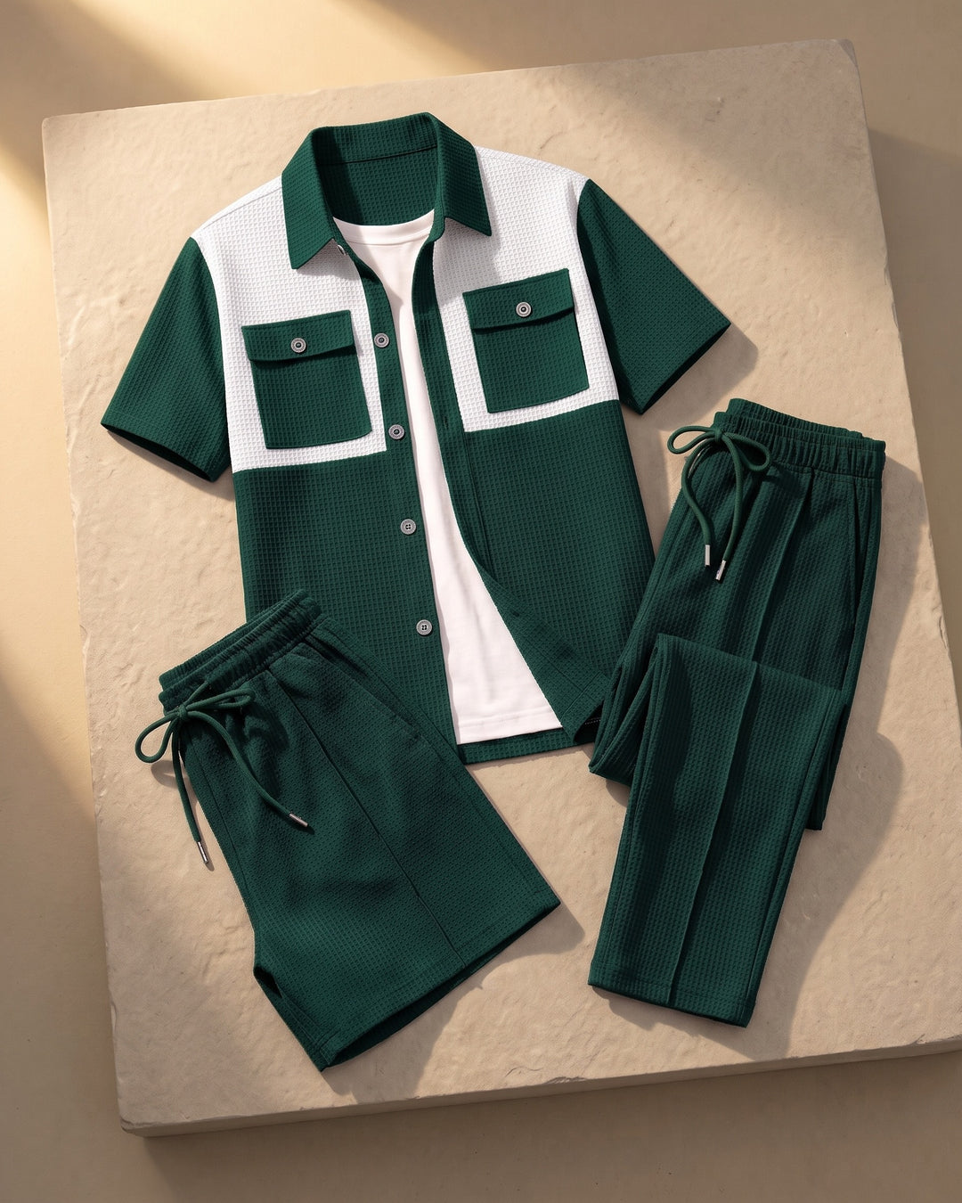 Giorgio Waffle-Knit Coordinate Set