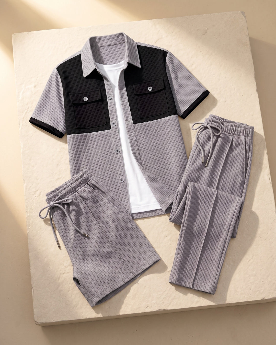 Giorgio Waffle-Knit Coordinate Set