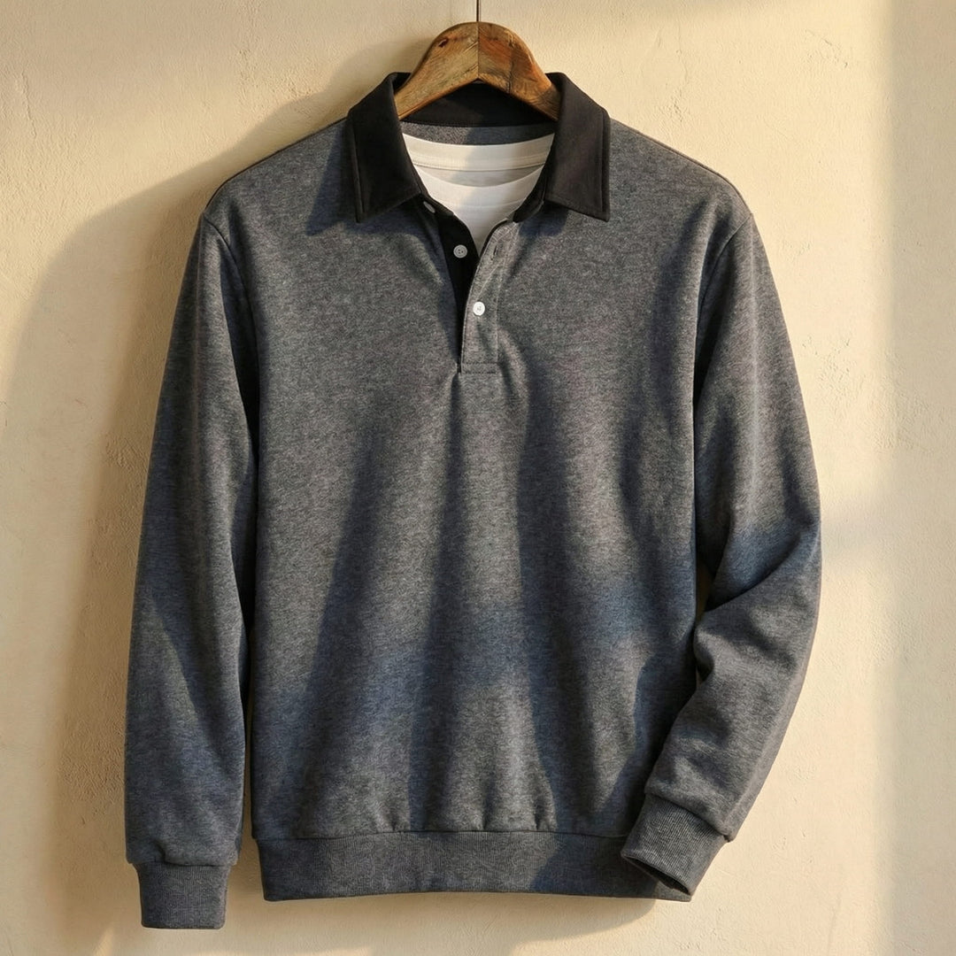 Lorenzo Cotton Collared Sweatshirt