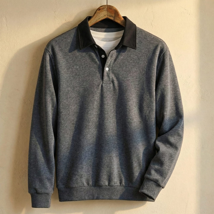 Lorenzo Cotton Collared Sweatshirt