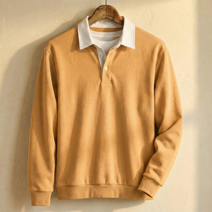 Lorenzo Cotton Collared Sweatshirt