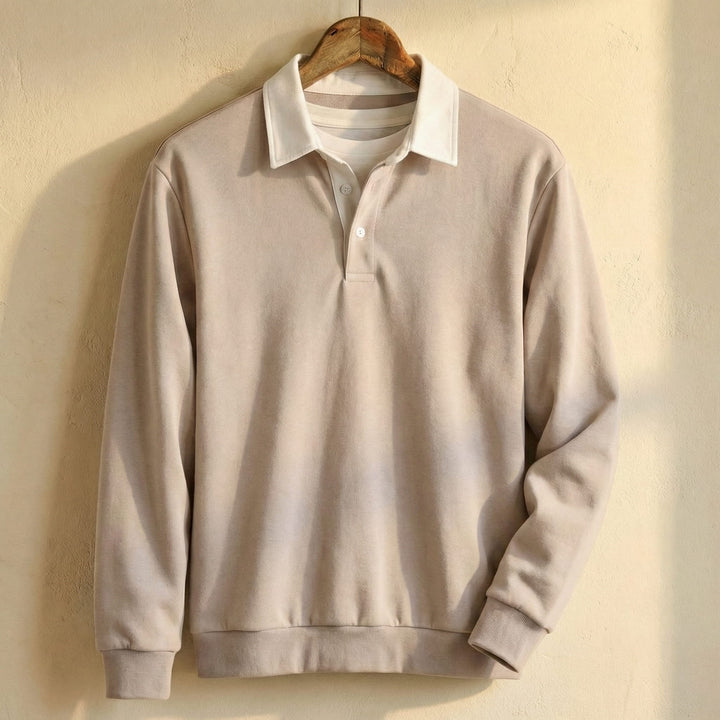 Lorenzo Cotton Collared Sweatshirt