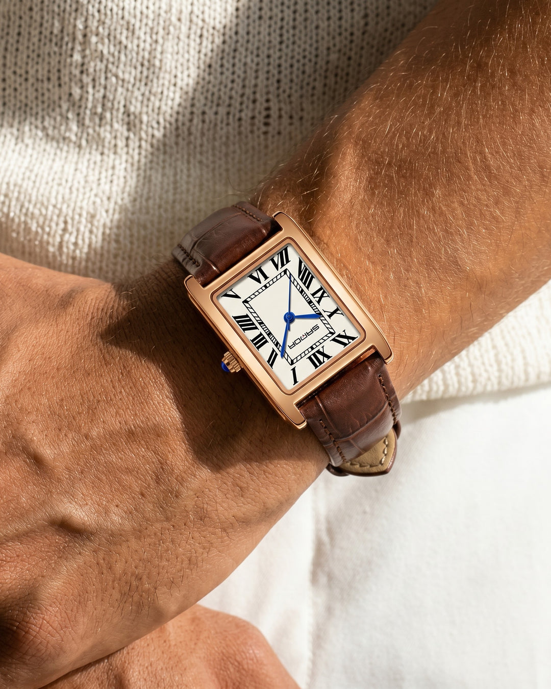 Eleonora Leather Tank Watch