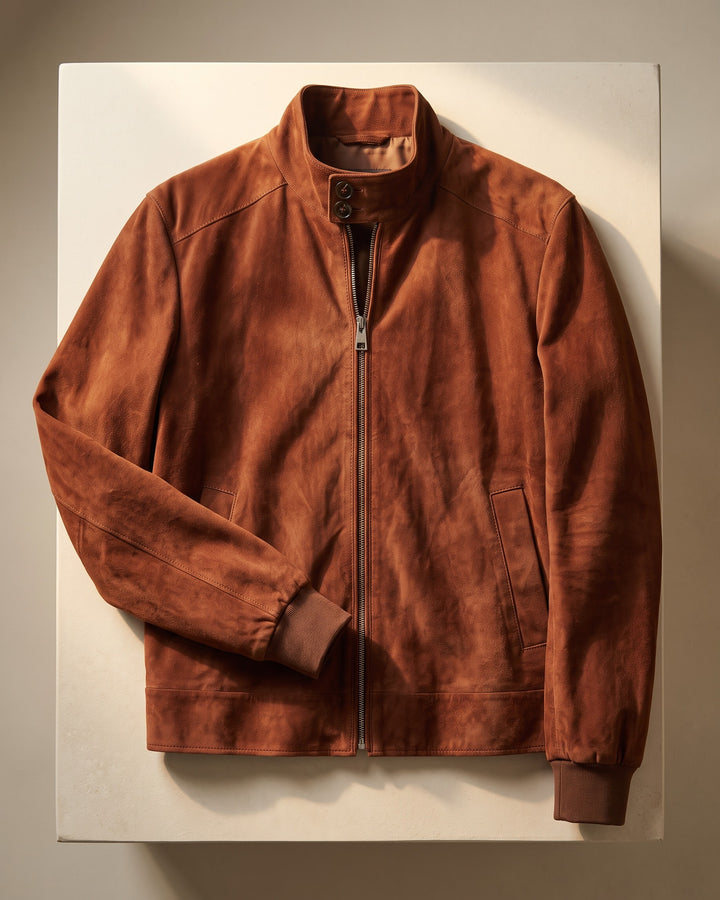 Carlo Suede Bomber Jacket
