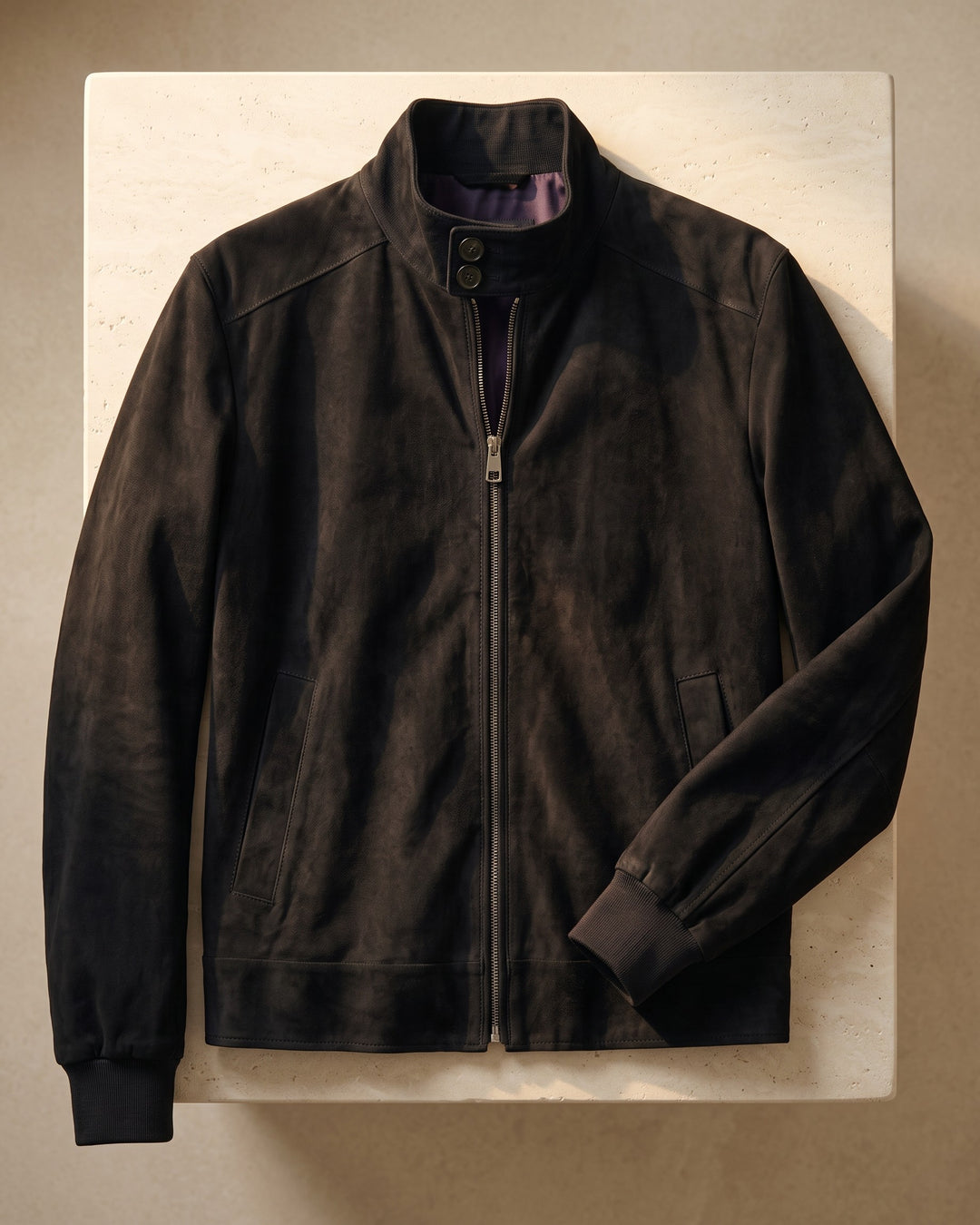 Carlo Suede Bomber Jacket
