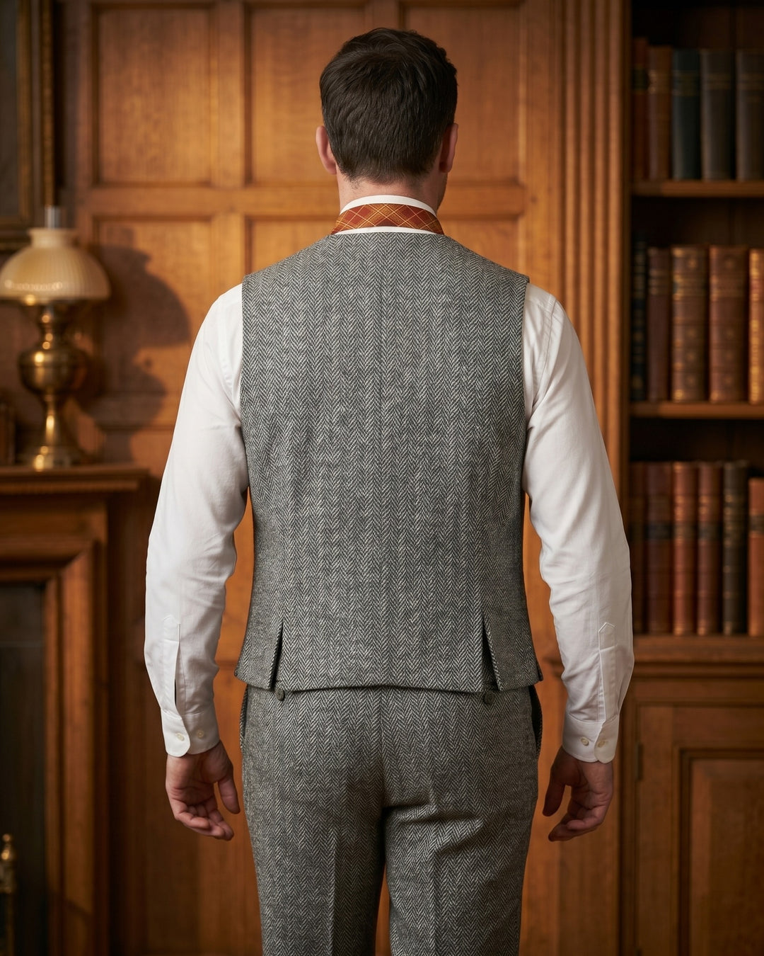 Isidoro Herringbone Tweed Vest
