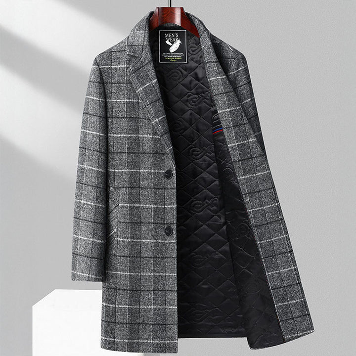 Marcello Plaid Overcoat