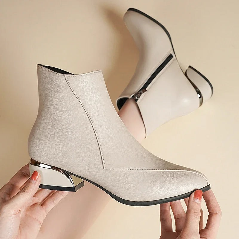 ELISE METALLIC HEEL BOOTS