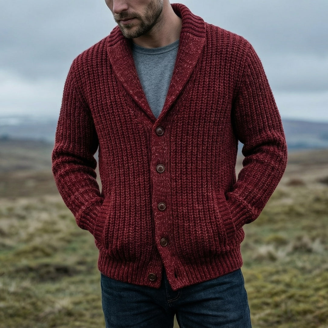 Giulio Shawl-Collar Knit Cardigan