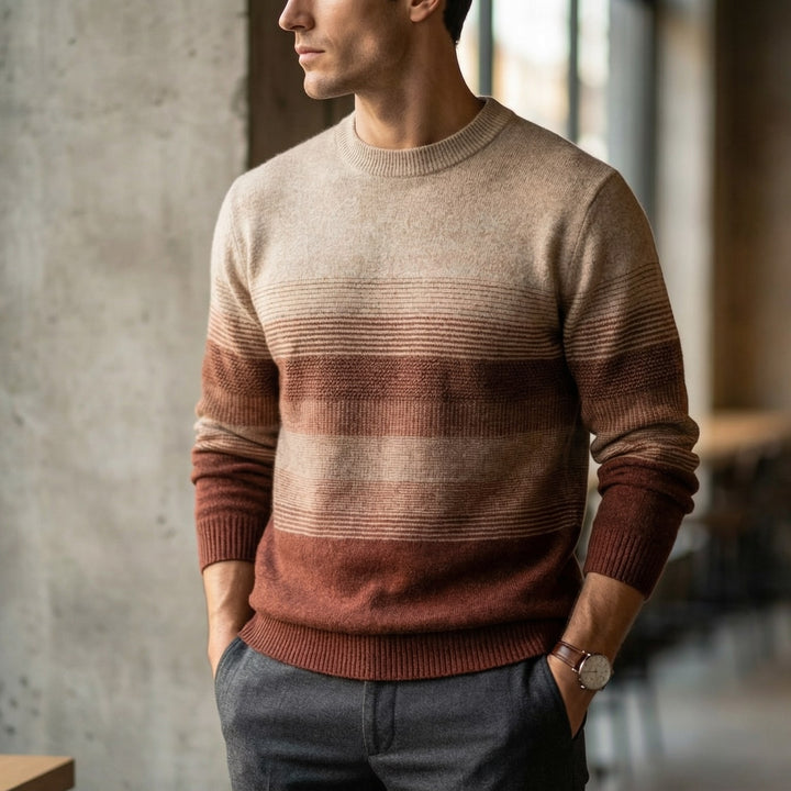 Alessandro Wool Textured Crew Sweater