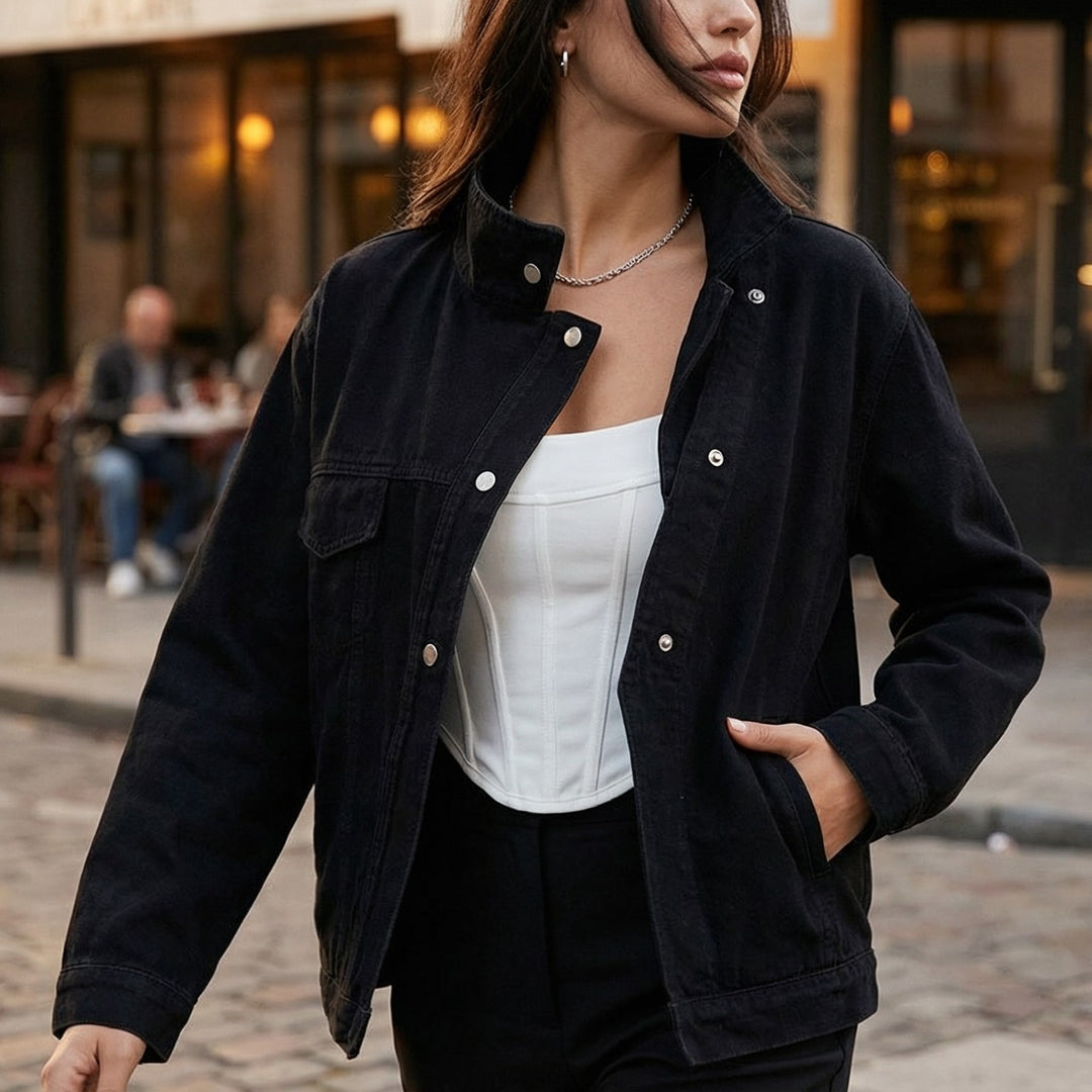 Chiara Asymmetrical Denim Jacket