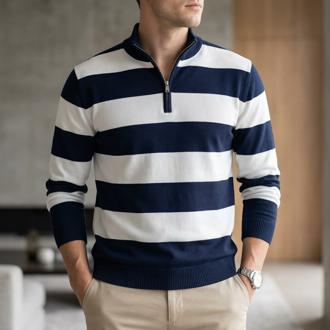 Federico Cotton Quarter-Zip Sweater