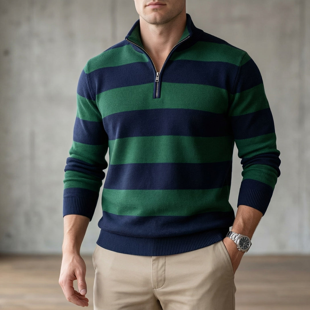 Federico Cotton Quarter-Zip Sweater