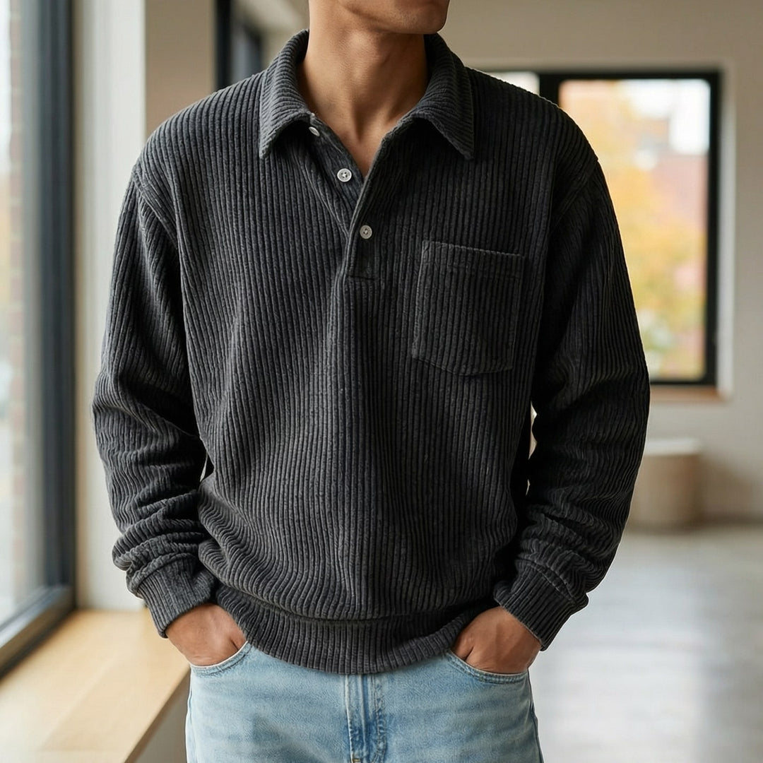 Enzo Ribbed Knit Polo