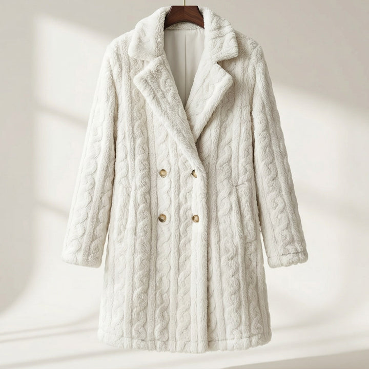 Rosalia Plush Double-Breasted Coat