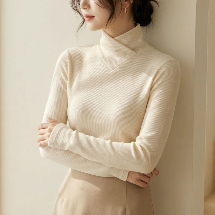 Irene Asymmetric Neck Knit Top