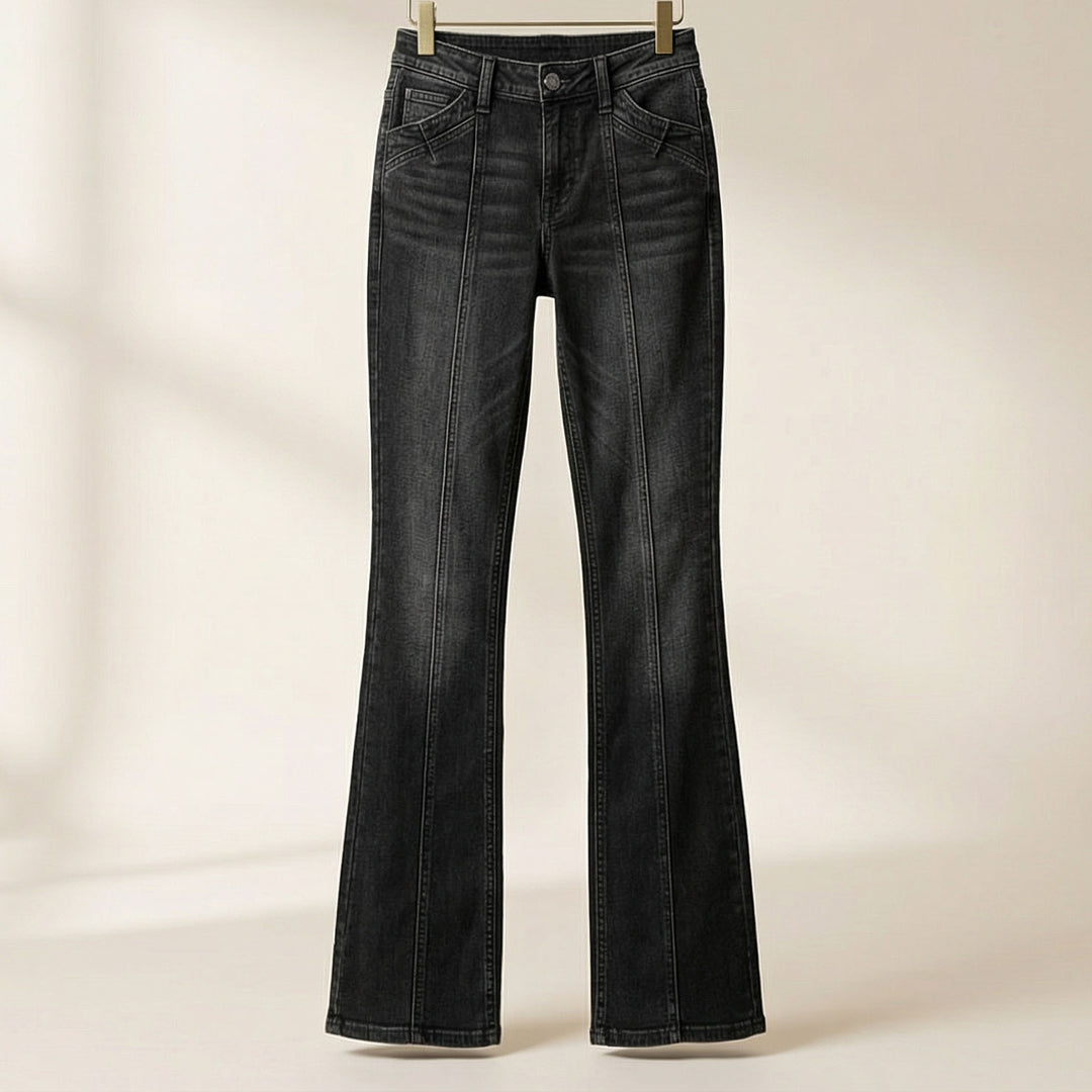 Alessia Cotton Flared Denim Jean