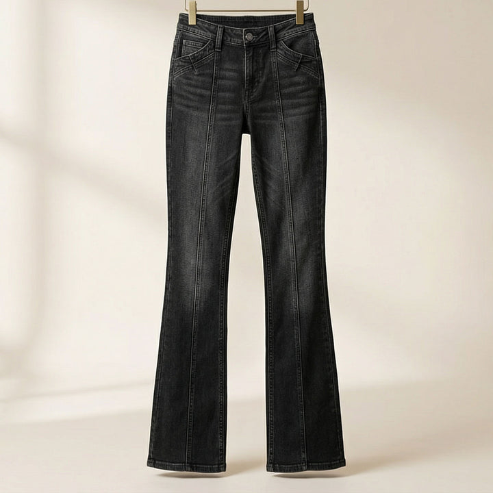 Alessia Cotton Flared Denim Jean