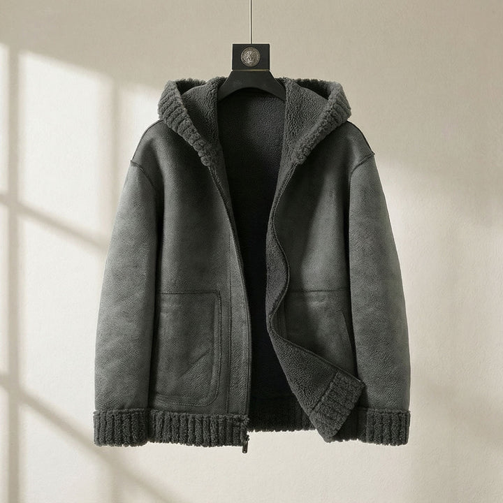 Riccardo Sheepskin Hooded Jacket