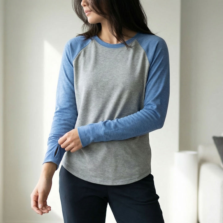 Serena Soft Raglan Long-Sleeve Top