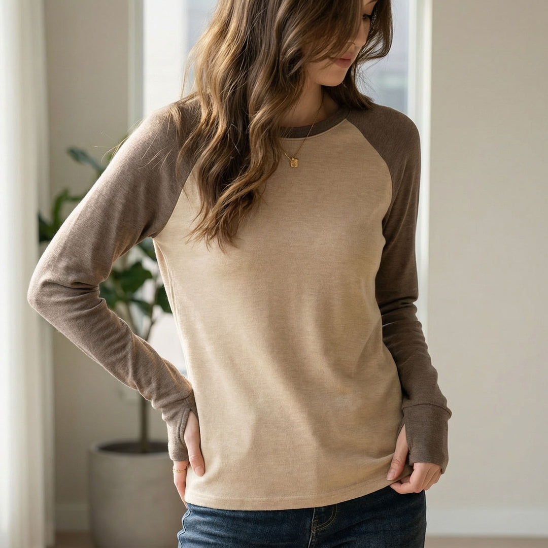 Serena Soft Raglan Long-Sleeve Top