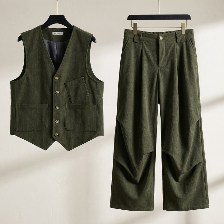 Marcello Cotton Vest & Trouser Set