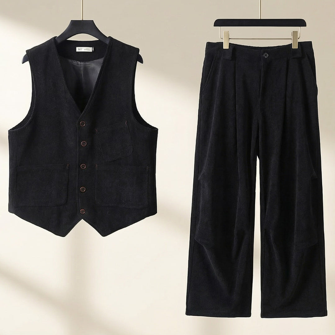 Marcello Cotton Vest & Trouser Set