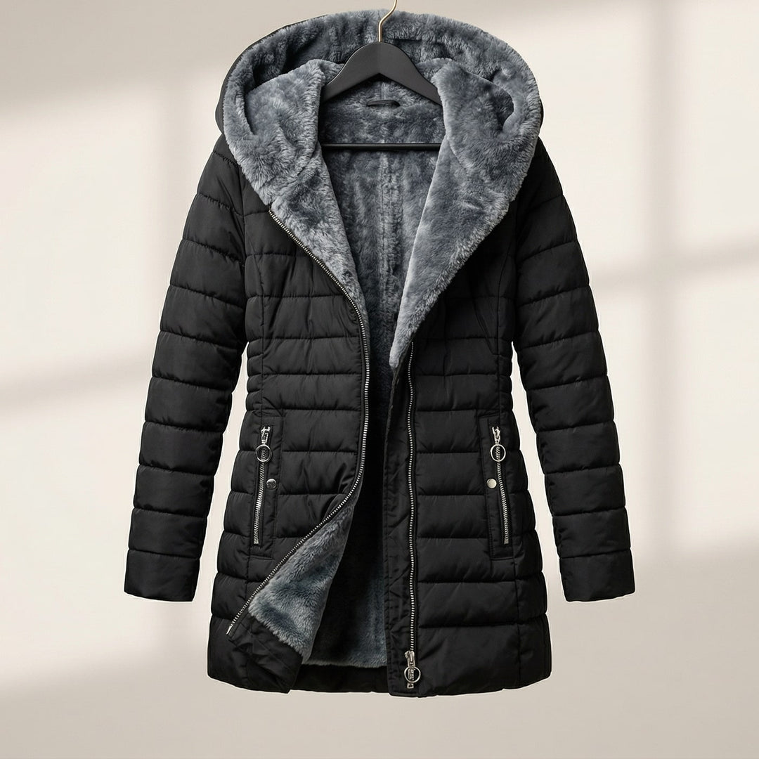 Caterina Hooded Quilted Coat