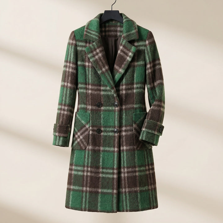 Valentina Cashmere Check Coat