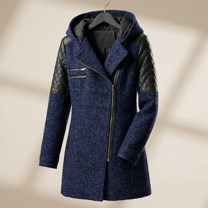 Valeria Asymmetric Hooded Coat