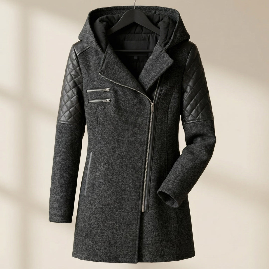 Valeria Asymmetric Hooded Coat