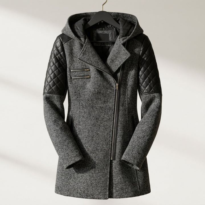 Valeria Asymmetric Hooded Coat