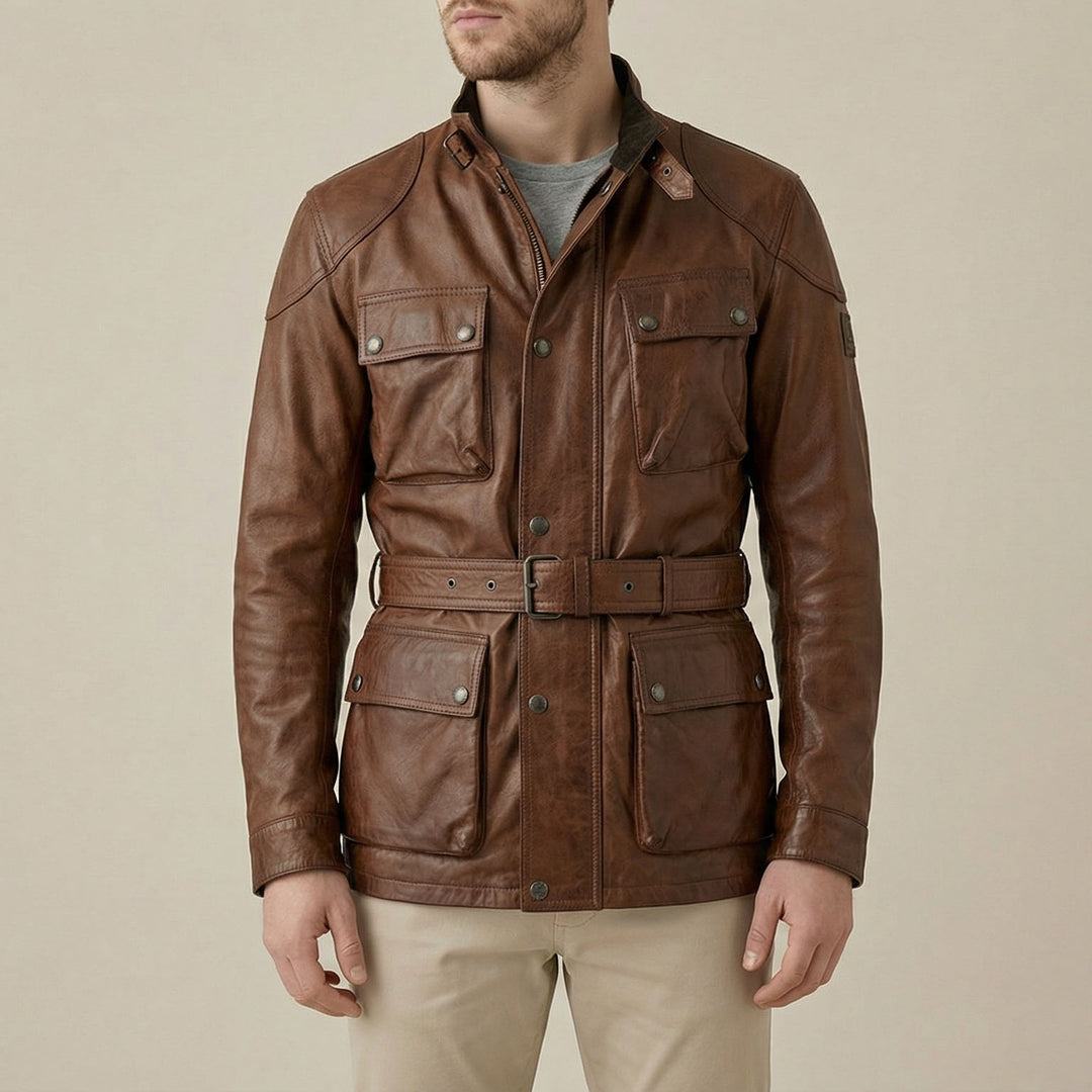 Giancarlo Leather Field Jacket