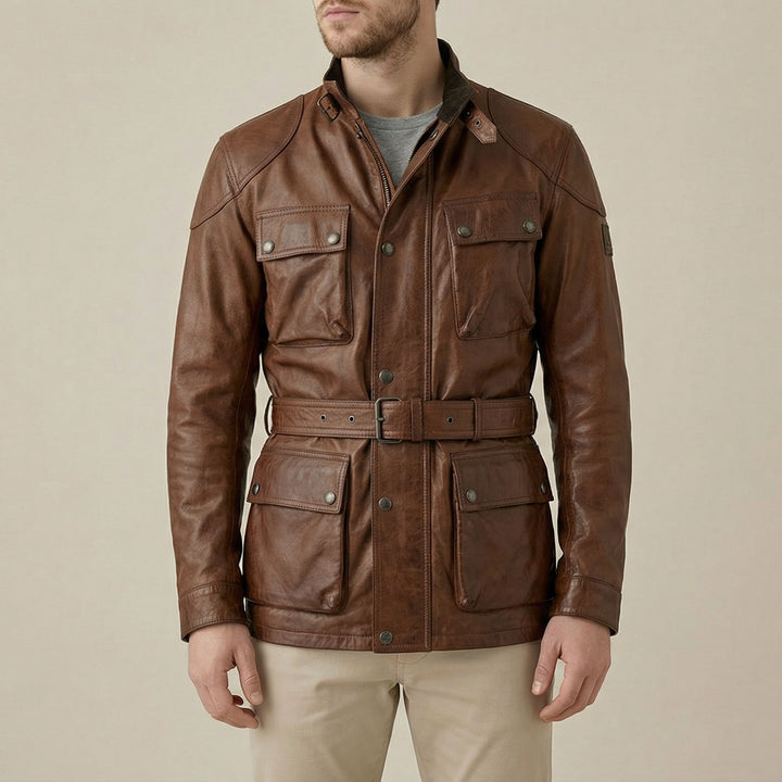 Giancarlo Leather Field Jacket