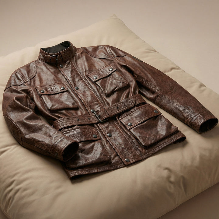 Giancarlo Leather Field Jacket