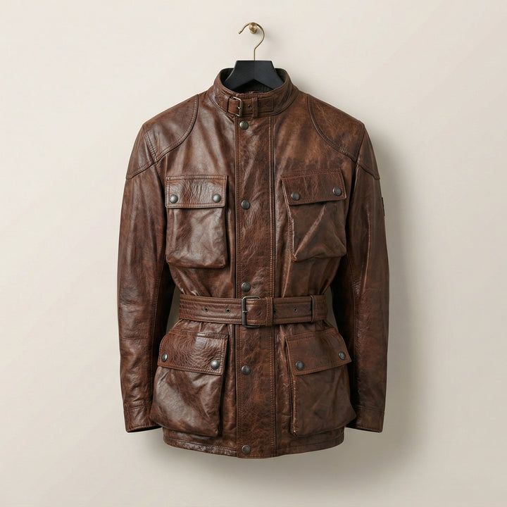 Giancarlo Leather Field Jacket
