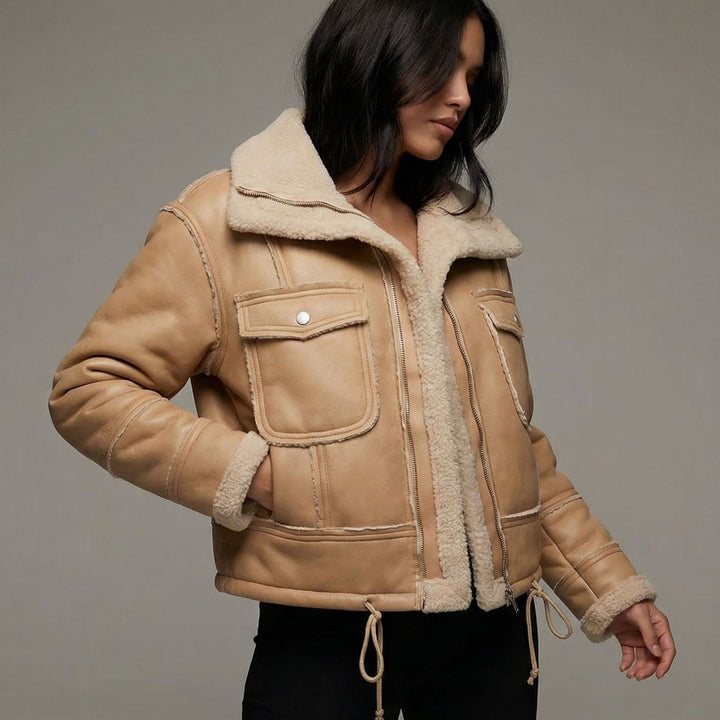 Antonella Lined Leather Jacket