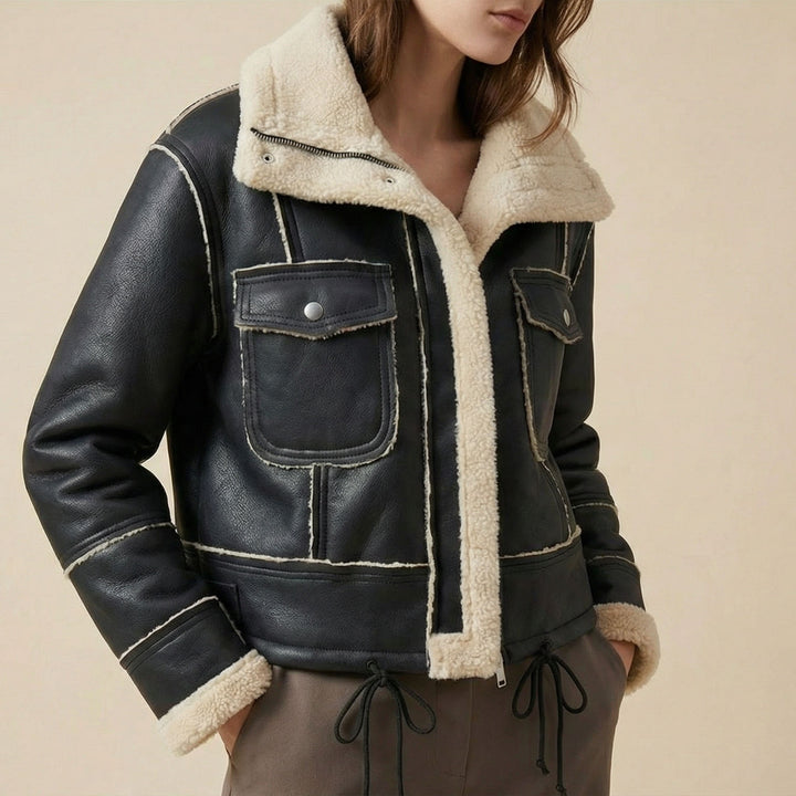 Antonella Lined Leather Jacket