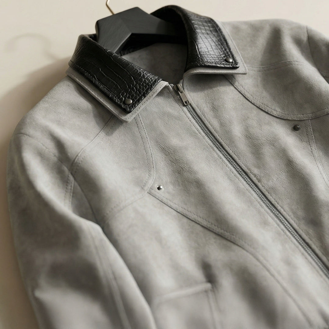 Stefano Suede Zip Jacket