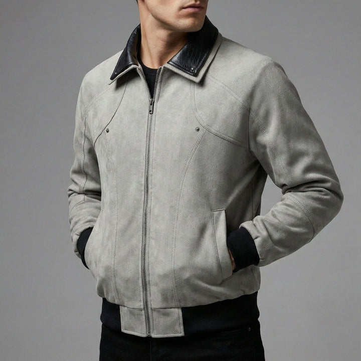 Stefano Suede Zip Jacket